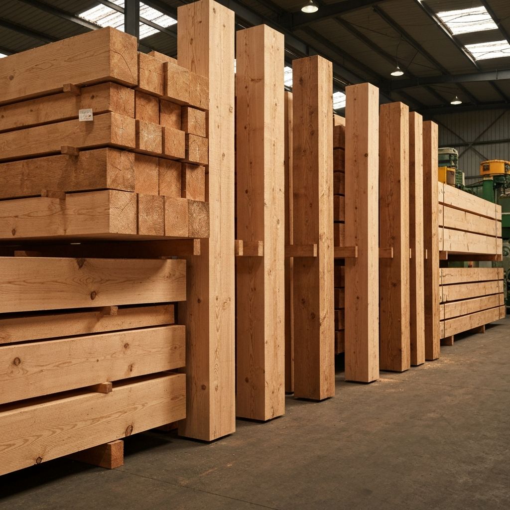 Строительный брус различных сечений