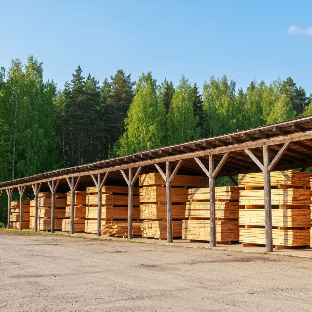 Наш склад пиломатериалов